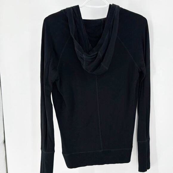 ATHLETA Inner Twist Wrap Pullover Hooded Athletic top athleisure black neutral - Picture 3 of 9